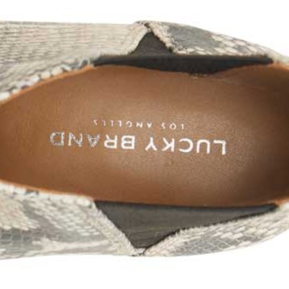 Women's Lucky Brand leather Boot snake size 10 - Picture 3 of 11